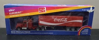1/55 Siku Diecast Mack Truck And Trailer Coca-Cola Stock #3117 Germany