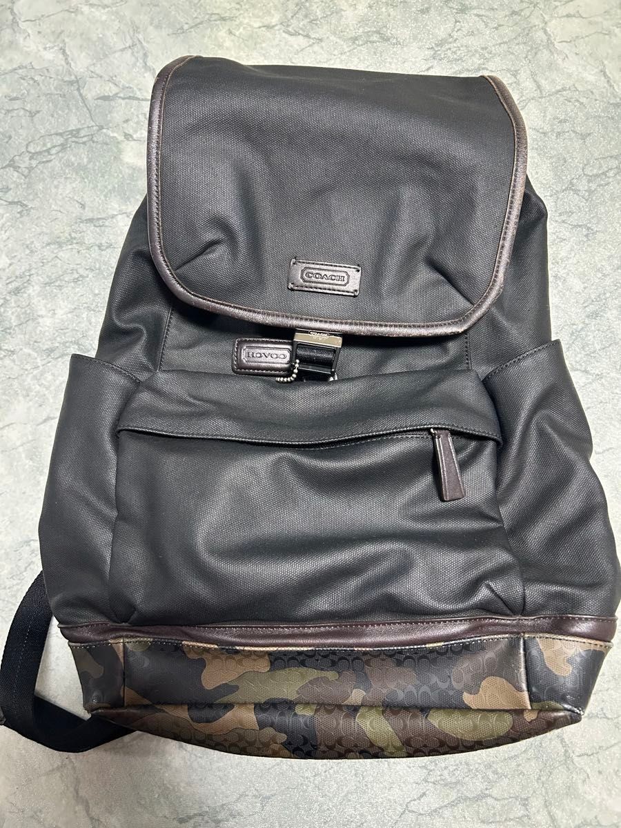 COACH Camo Nylon Backpack in Like-New Condition