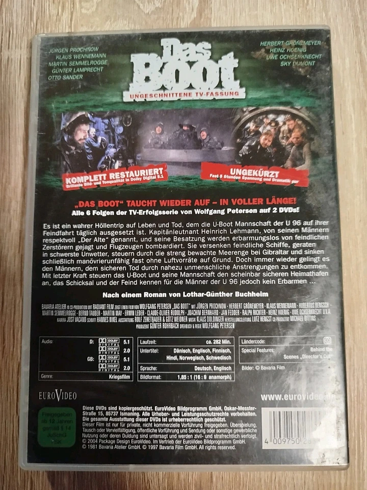 Das Boot - Die Fernsehserie [2 DVDs] von Wolfgang Petersen | DVD | Zustand neu - Bild 2 von 3
