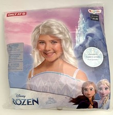 Disney Frozen Girls Adjustable Elsa Wig Pretend Play Cosplay