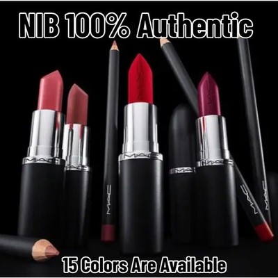 MAC Authentic Sleek Satin 8HR Hydrating Lipstick 15 Colors 0.12 oz / 3.5 g