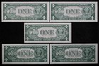 Old Money LOT of 5 consecutive 1935E & 1957B $1 Silver Certificates XF AU CJ8667 — photo 2