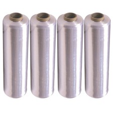 18" x 1500' 100 Gauge 4 Rolls Pallet Wrap Stretch Film Hand Shrink Wrap 1500FT