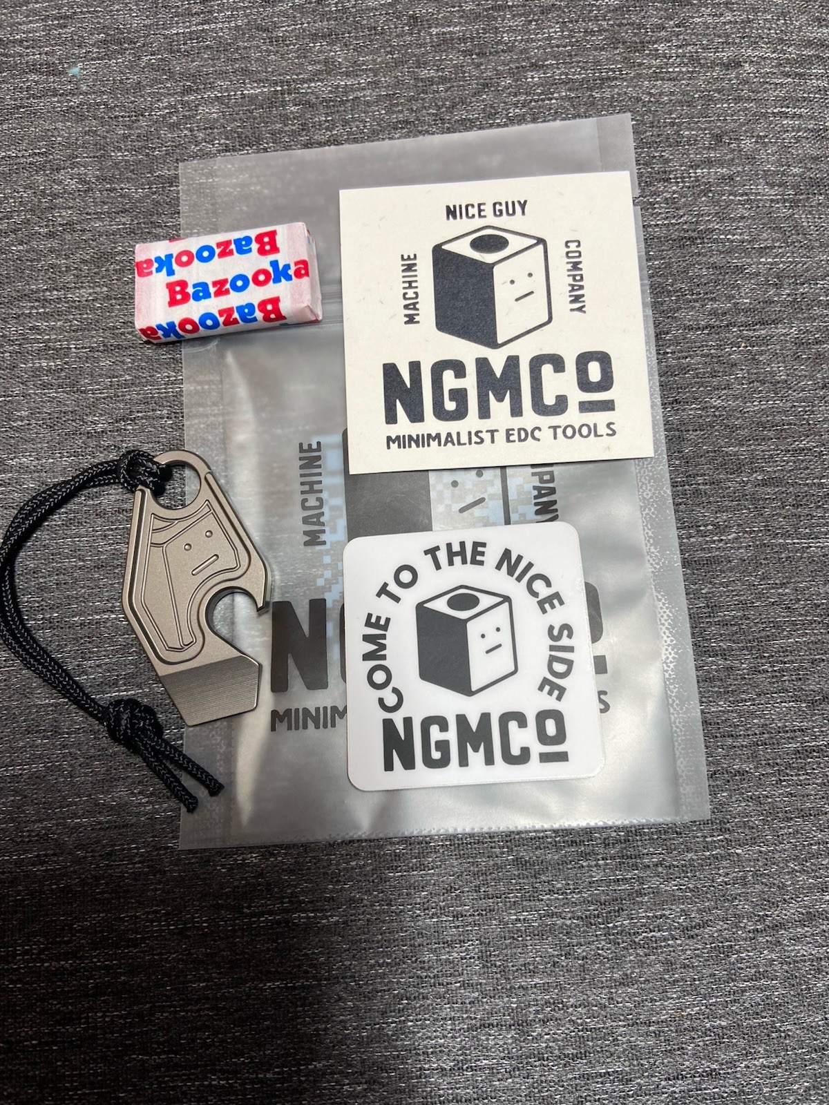 NEW! Nice Guy Machine Co. Return to Home V2 Fob, Titanium Beadblasted, USA Made