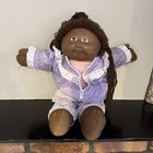 Vintage African American Cabbage Patch Doll Wearing A Three Piece Outfit