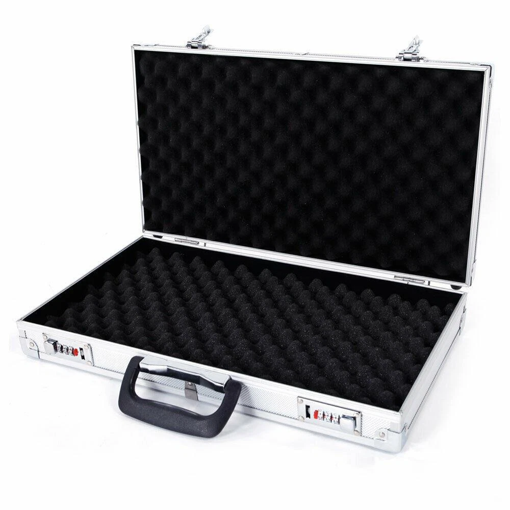 Aluminum Portable Gun Pistol HandGun Lock Foam Safe Box Sponge Liner Hard Case Review