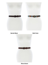 NWT Liebeskind Berlin Chuka Snake-embossed Leather Thin Belt MULTI OPTIONS/SIZES