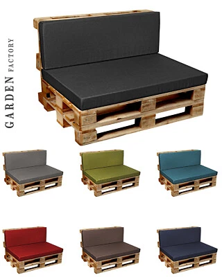 GARDEN FACTORY PALETTENKISSEN Palettenpolster Palettenauflagen Sitzkissen, Rückenkissen, Set v2
