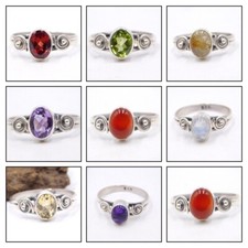 Natural Multi Stone Ring 925 Sterling Silver Jewelry Handmade Ring For Gift's