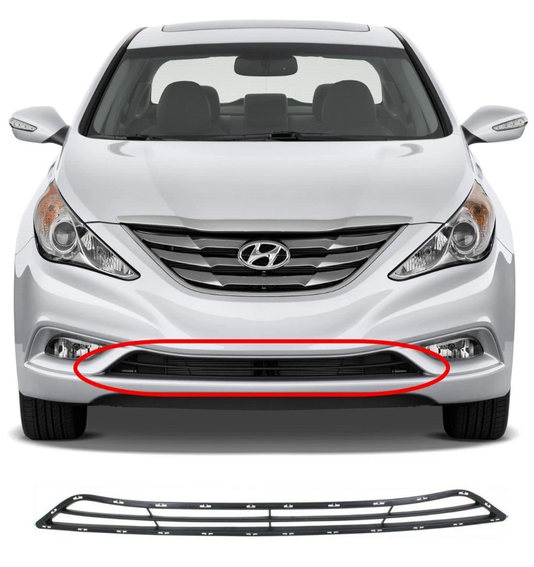 For 2011 2012 2013 Hyundai Sonata Front Bumper Lower Grille Black