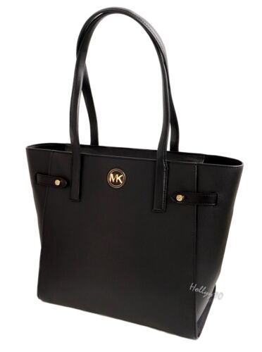 Michael Kors Women Bag Shoulder Bag Carmen LG NS Tote Bag Leather Black New - Photo 5 sur 12