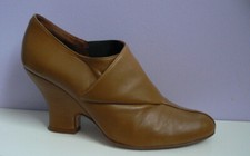 AUDLEY LONDON SHOE BOOTS FOLD TAN LEATHER BOOTIES 5 5.5 6 SEE MEASUREMENTS