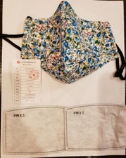 Unisex Face Mask Reusable Washable Cover Fashion Cloth WITH PM2.5 Carbon Filter 