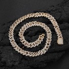Iced Out Cuban Link Chain Bracelet White Gold Plated Mens 10mm Stainless Steel