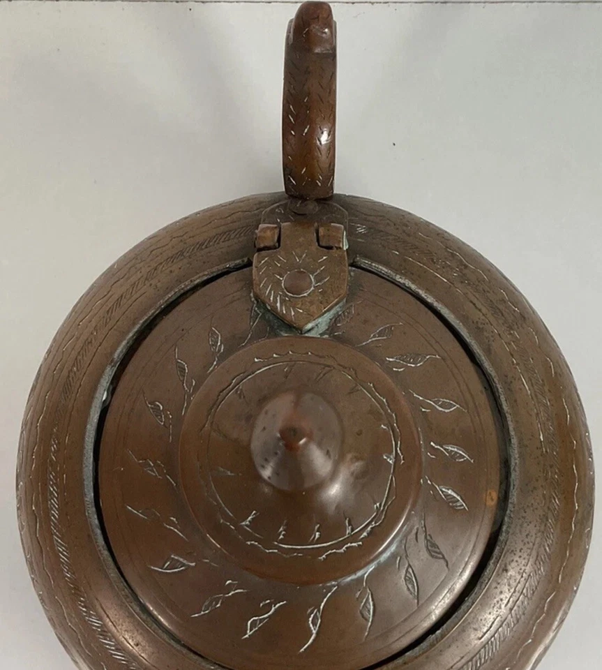 阿富汗金属厂达拉白沙瓦巴基斯坦铜茶壶 — 第 4/4 张图片