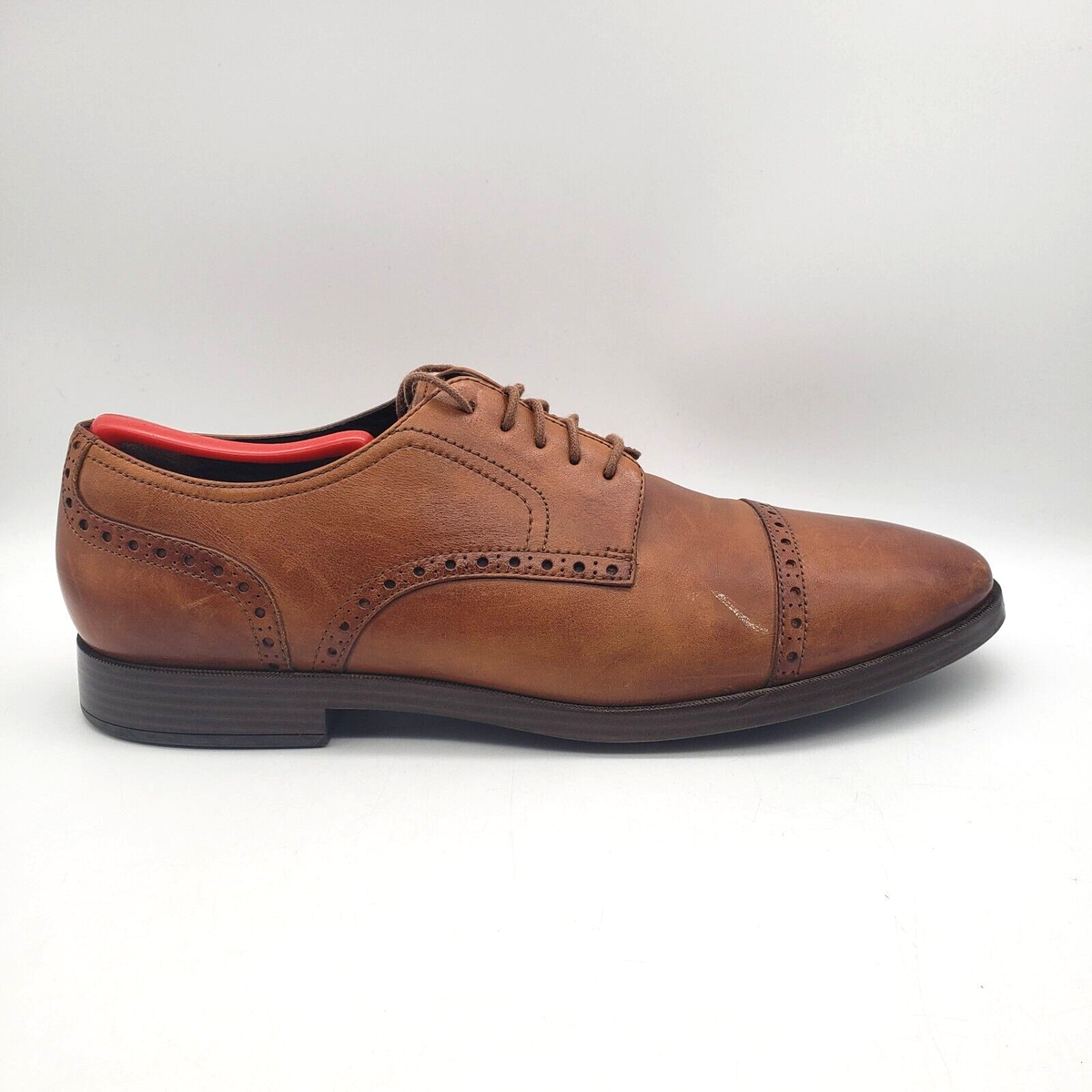 Cole Haan Men’s 10.5 Brown Leather Gray Canvas Cap Toe Oxford Shoes Cole Haan Hawthorne Cap Toe Oxfords - Cole Haan | Jos A Bank main image 4
