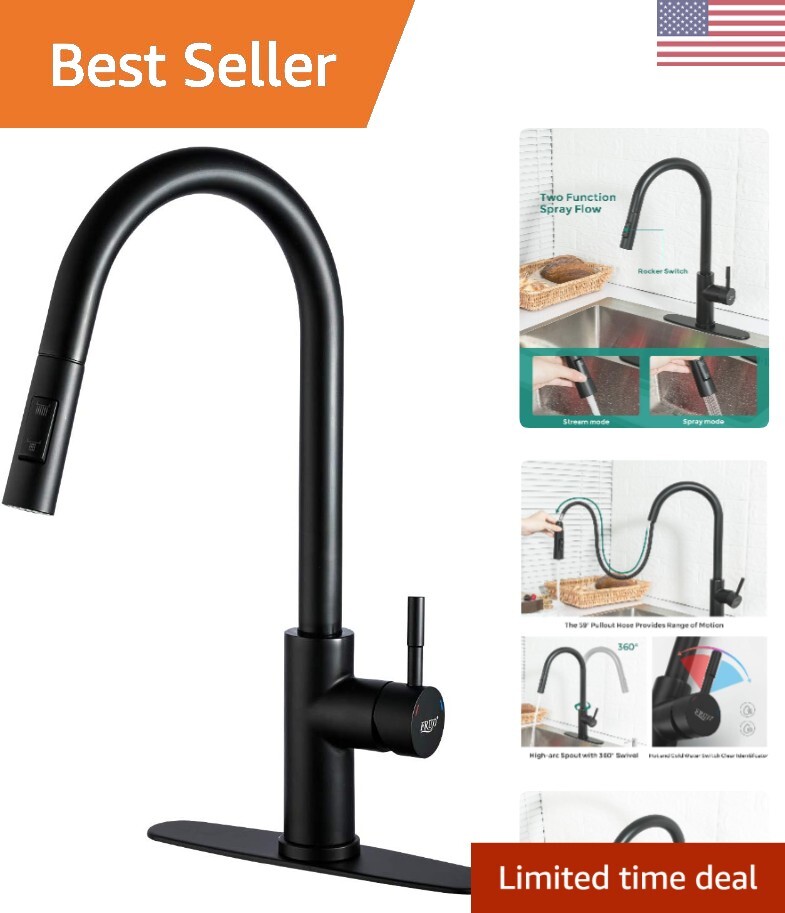 Commercial Stainless Steel Kitchen Faucet - Resistant to Corrosion and Durable