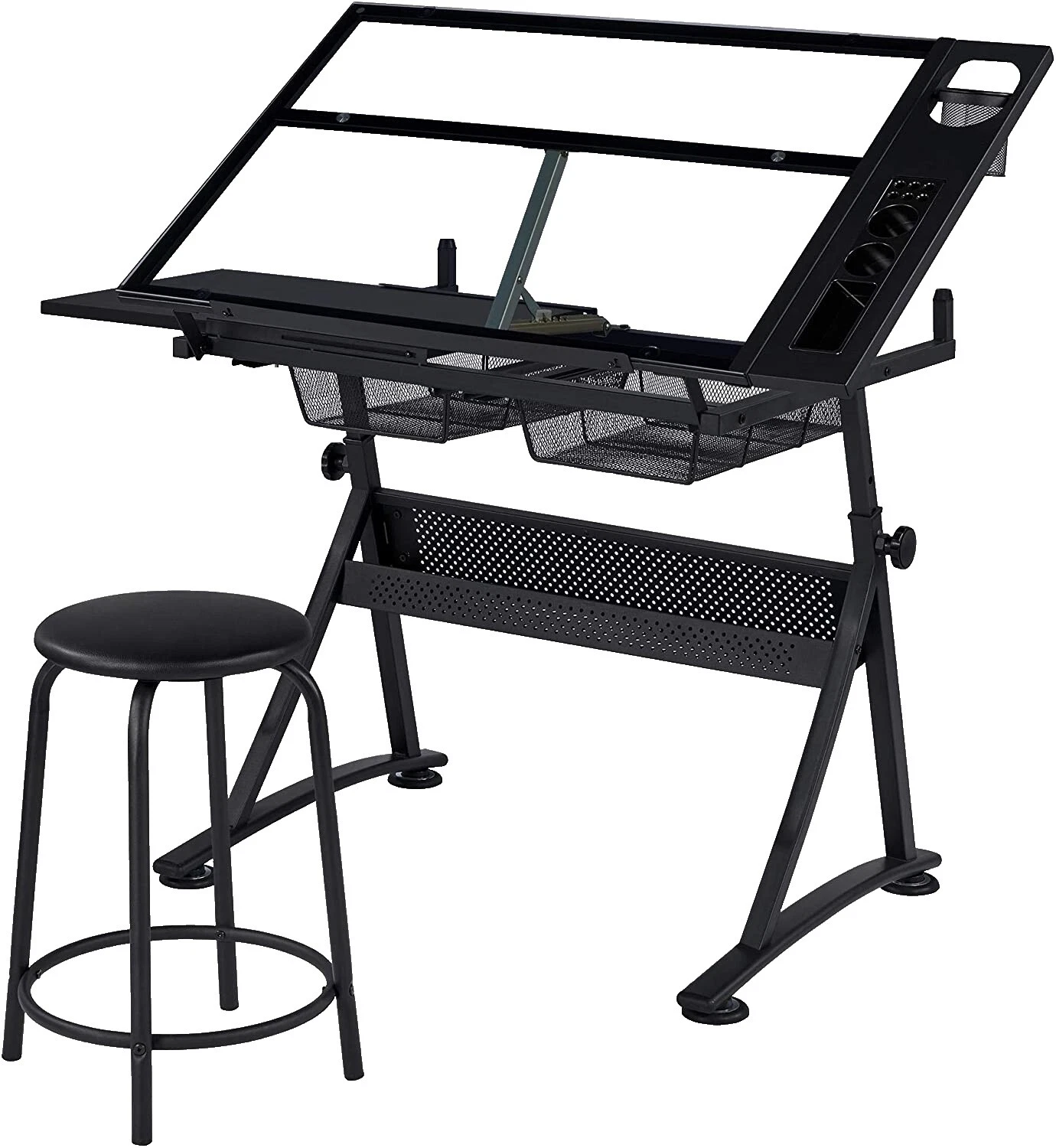 Glass Drafting Table Home Office Desks