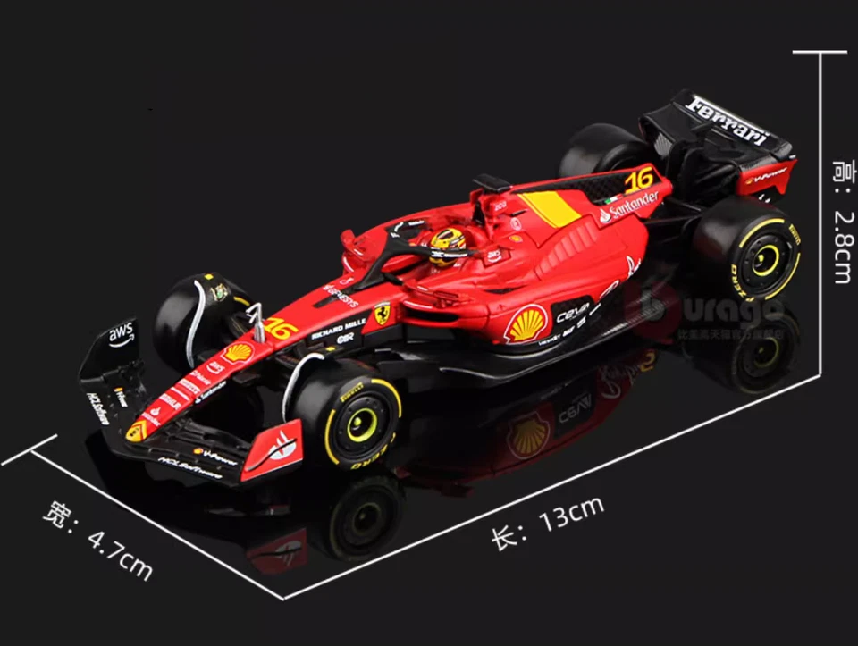 Bburago 1:43 F1 Formula SF24 SF23 Monza Ferrari Car Carlos Sainz Charles Leclerc - Image 4 of 4