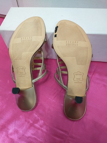 Sandalias doradas STUART WEITZMAN para mujer talla 4M - Imagen 10 de 11