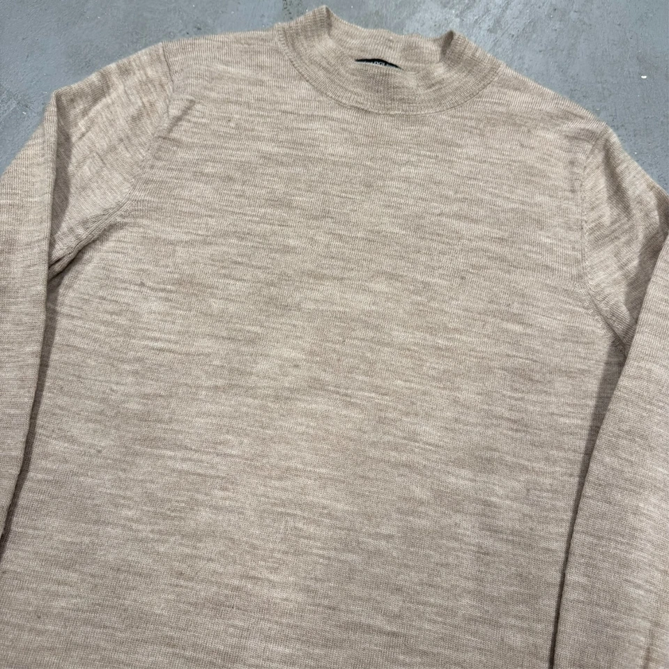 Suéter Badgley Mischka Extra Fino Tejido Lana Merino Beige Pequeño Foto 2 de 4