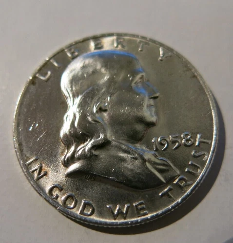 1958 D FRANKLIN HALF DOLLAR BU CONDITION