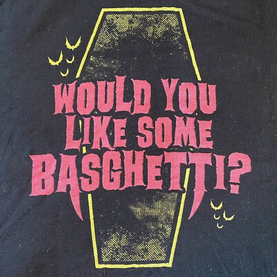 WHAT WE DO IN THE SHADOWS You Like Basghetti? Horror Comedy T-Shirt MED Preowned