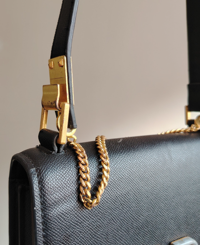 Valentino Garavani VSLING Black Leather Shoulder Bag Authentic Preloved - Picture 16 of 24