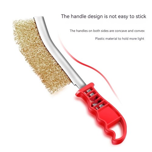 1PCS Tool Wire Brush Handheld BBQ Stainless Steel Metal Rust Removal Clean Brush - Afbeelding 6 van 8