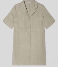 Everlane Women's Linen Oversized Shirtdress  Seagrass Small Classic