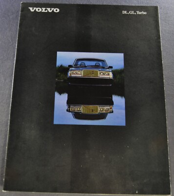 1984 Volvo Brochure Folder GL DL Turbo Sedan Wagon Excellent Original 84