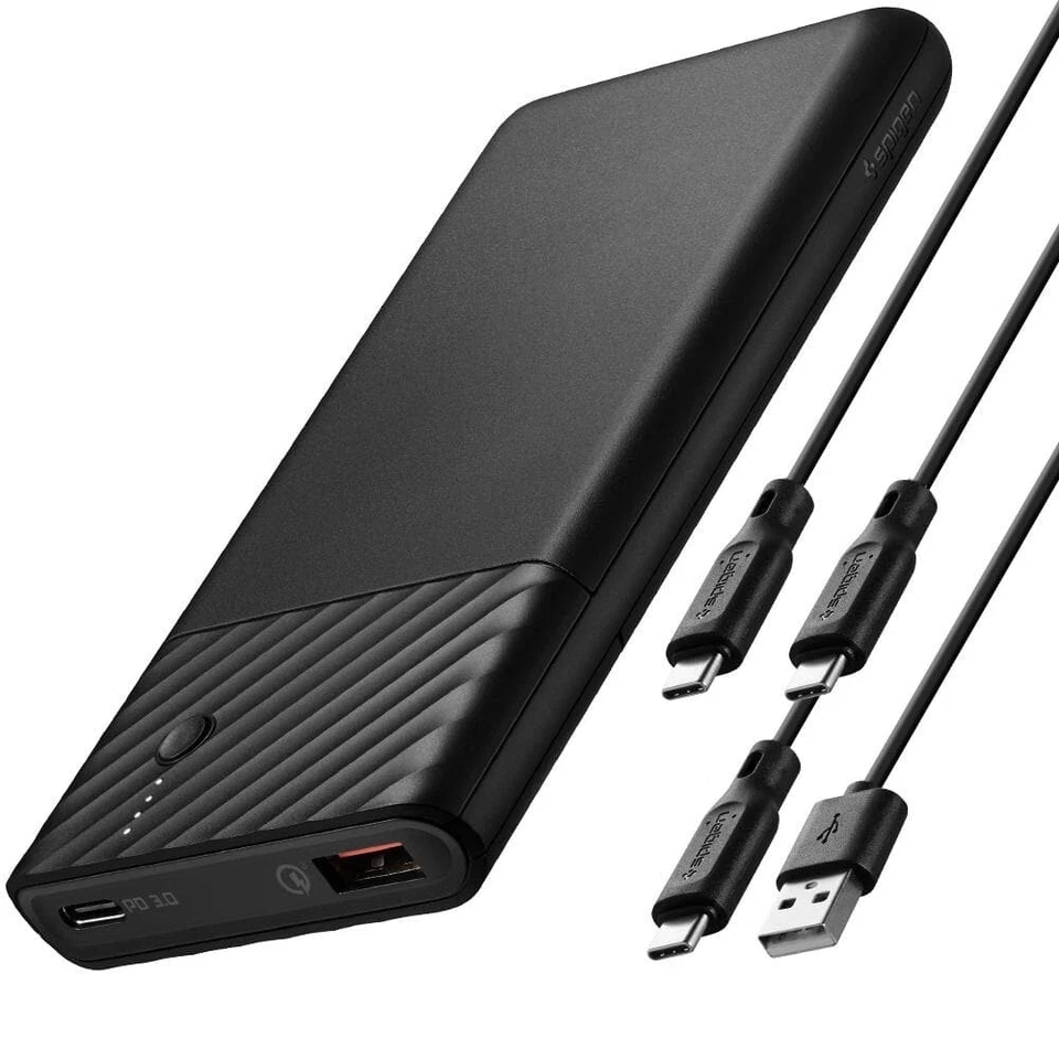 Cargador portátil Spigen PocketBoost 10.000 mAh 18 W para teléfonos inteligentes Samsung Apple Foto 2 de 4