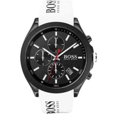HUGO BOSS Velocity HB1513718 Black Dial Rubber Strap Men's Watch 44mm