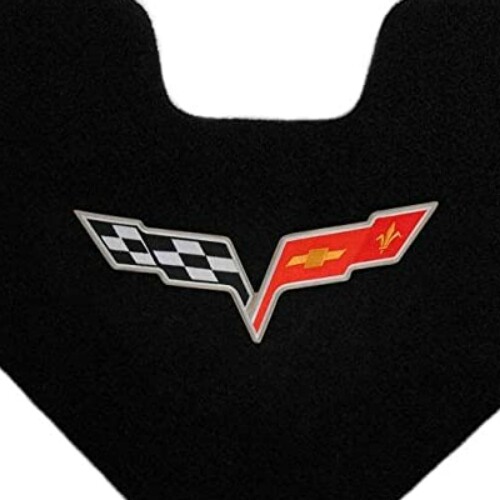 Corvette Cross Flag Silver Emblem Trunk Lid Liner C6 05-13 - Picture 1 of 7