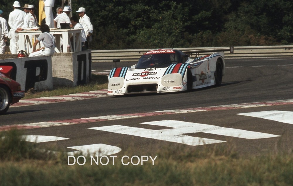 Vintage 1984 Le Mans Lancia LC2 Martini 35mm Slide with Wollek & Nannini  