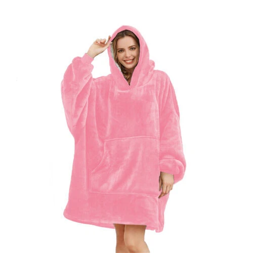 Oversized Hoodies Snuggy Hooded Blanket Super Plush Fleece Wearable Large HOodie - Picture 35 of 51