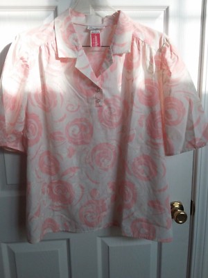 Lady Devon Plus Size 20W Blouse Short Sleeve Top Shirt Geometric