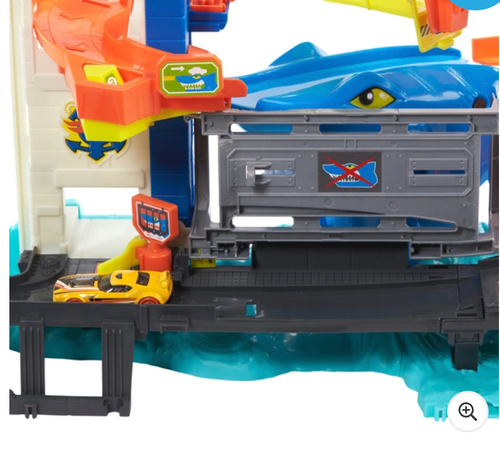 Hot Wheels City Shark Strike Rescue Playset - Racing Race Car Toyset Toys New - Picture 4 of 8