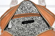 Rebecca Minkoff Bag Jealous Stud Leather Satchel  Crossbody Almond Brown Quilted
