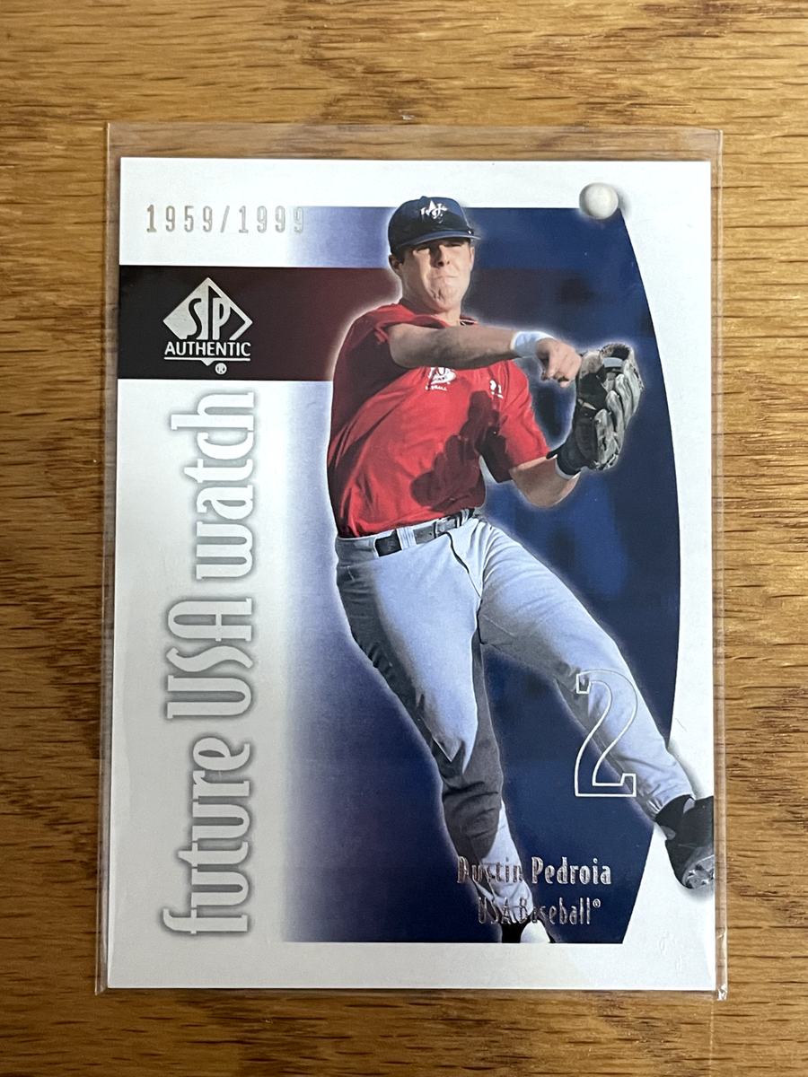 Dustin Pedroia, 2002 SP Authentic, USA Future Watch, #1959 Dustin Pedroia, 2002 SP Authentic, USA Future Watch, #1959
