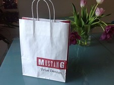 MUSTANG NEU Tragetasche Werbung T&uuml;te Plastikt&uuml;te Sammler Papptasche 1S T-Shirt