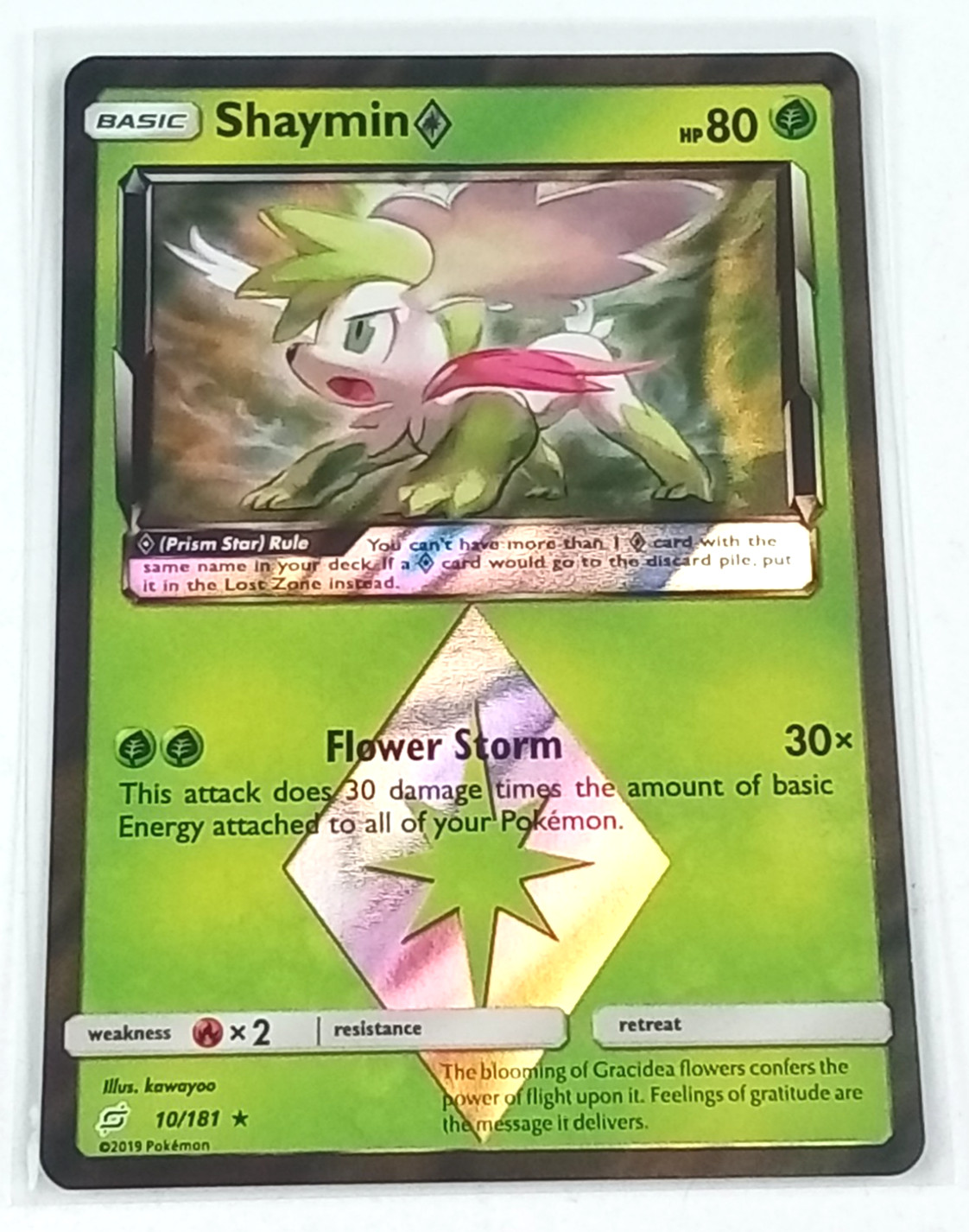 Shaymin 10/181 Team Up Holo Rare Pokémon Card 2019
