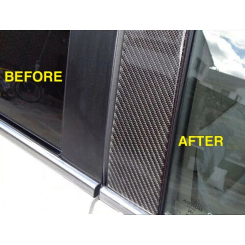 Kit de moldura de postes de pilar de fibra de carbono para Honda Odyssey 2005 2006 2007 2008 2009 10 Foto 3 de 4