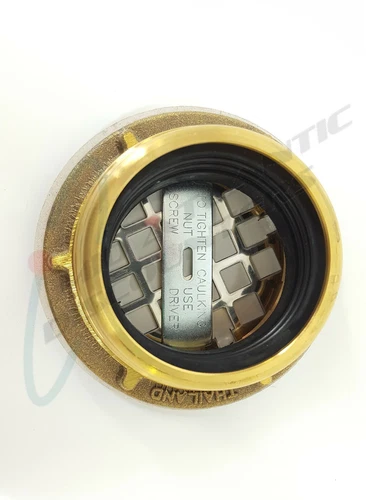 ProFlo 4-1/4" Brass Snap-in Shower Drain PF140NC SS Grate for 2" SCH40DWV Pipe - Picture 4 of 5