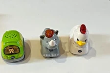 Vtech Go Go Smart Wheels Bus Green Chicken Farm Rhino Lights & Sounds Interactiv