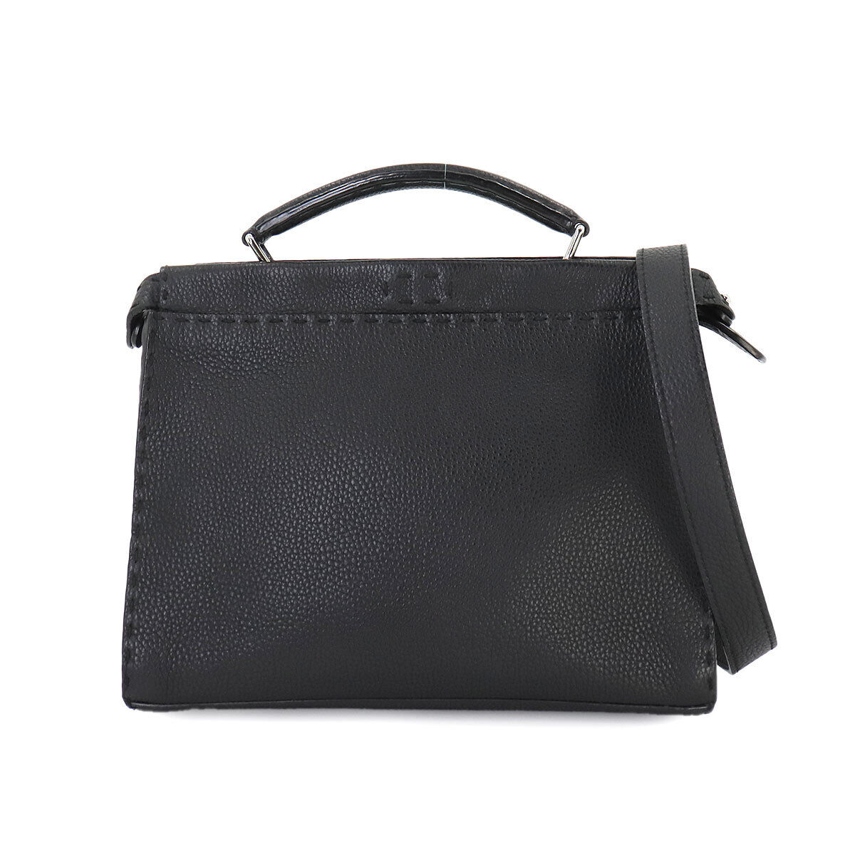 FENDI Selleria Peekaboo Fit Mini Hand Shoulder Bag Leather FENDI Selleria Peekaboo Fit Mini Hand Shoulder Bag Leather