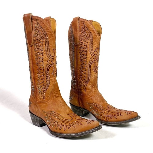 Old Gringo Eagle Swarovski Crystal Mango Western Boots Women's 7
