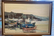 Harbor Scene with Boats