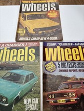 MAY 1972 WHEELS MOTORING MAGAZINE /  CHARGER / GENEVA FALCONS MARINA X 3 Mags