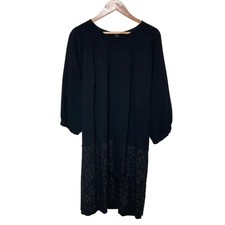DOLCE&GABBANA Lace-trimmed dress, size 40, black Women USED